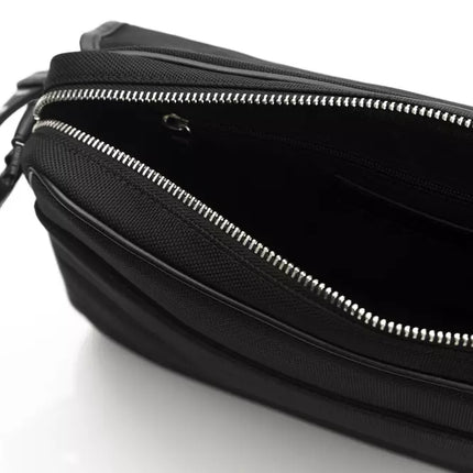 Elegante zwarte crossbody logotas