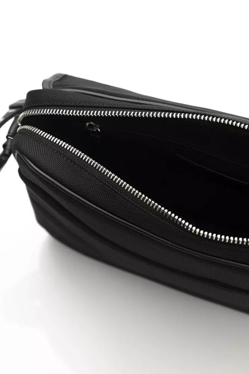 Elegante zwarte crossbody logotas