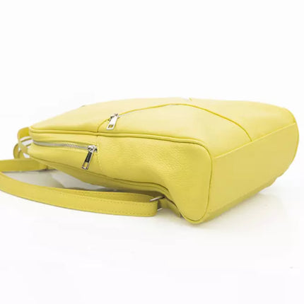 Sunshine Yellow Leather Backpack