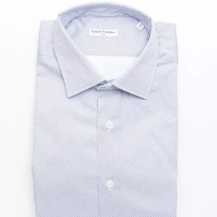 Elegant medium slank kraag katoenen shirt