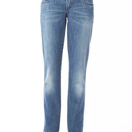 Blue Cotton Women Jeans