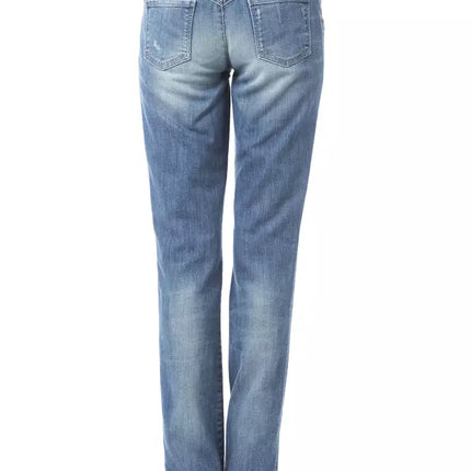 Blue Cotton Women Jeans