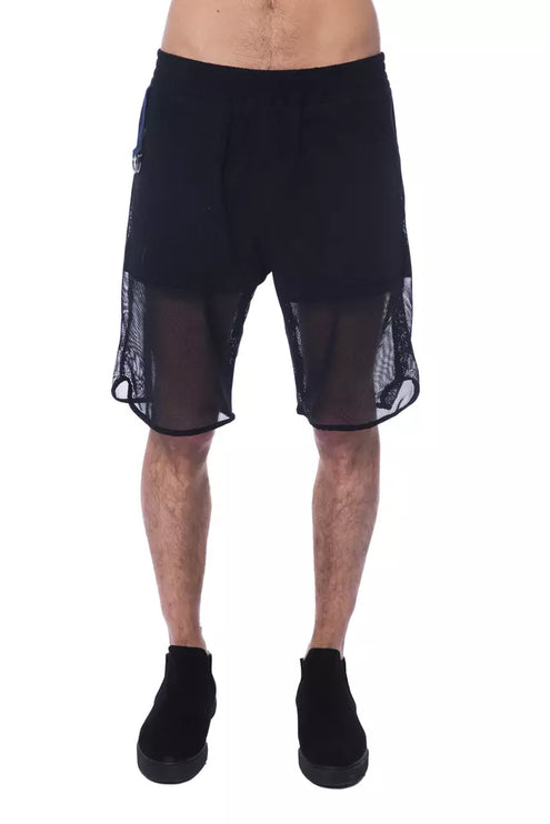 Verhoog uw stijl met chique transparant-panel shorts