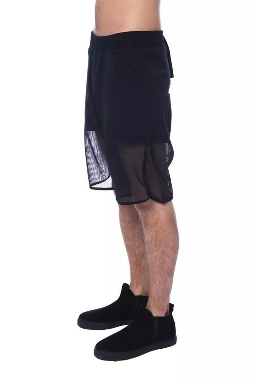 Verhoog uw stijl met chique transparant-panel shorts