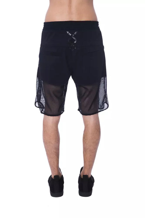 Verhoog uw stijl met chique transparant-panel shorts