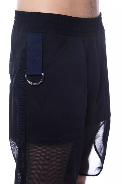 Verhoog uw stijl met chique transparant-panel shorts