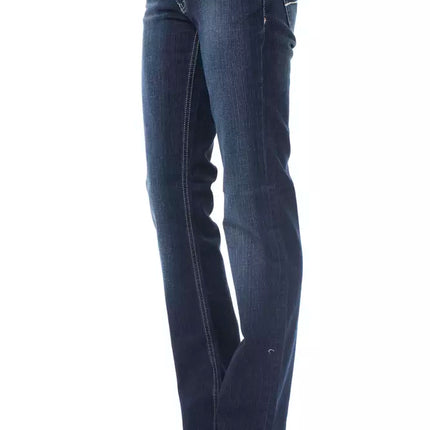 Chic Regular Fit Blue Jeans con detalle del logotipo