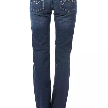 Chic Regular Fit Blue Jeans con detalle del logotipo