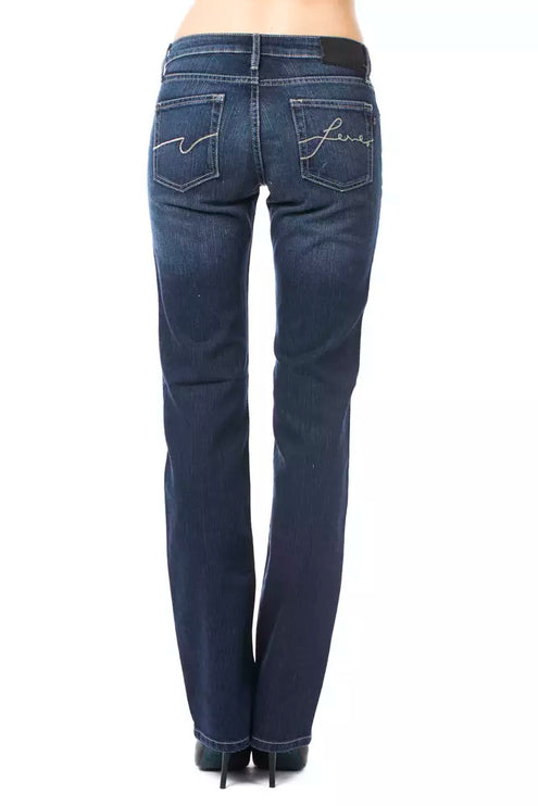 Chic Regular Fit Blue Jeans con detalle del logotipo