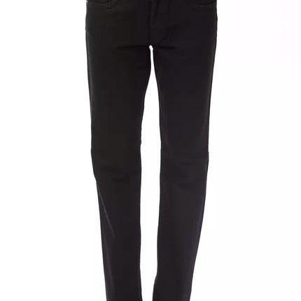 Pantalones de mezcla de algodón negro elegante para fiebre y fiebre