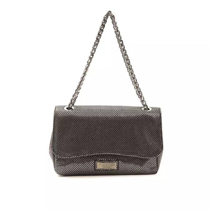 Sac élégant en cuir gris