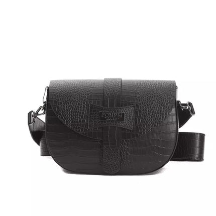 Sac élégant sac à bandoulière en cuir à effet croc