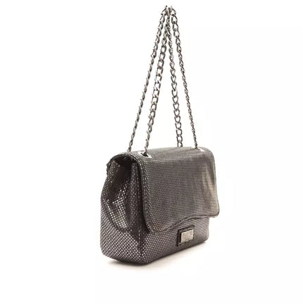 Sac élégant en cuir gris