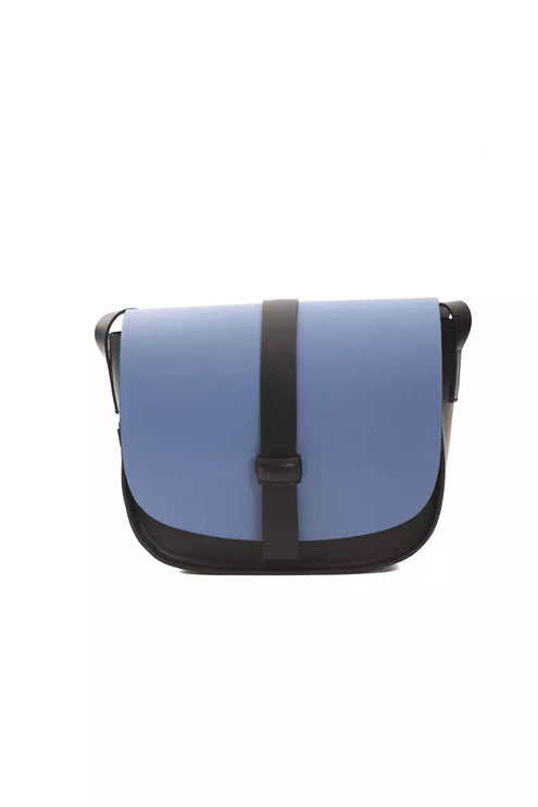 Bolso cruzado de piel azul chic