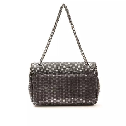 Sac élégant en cuir gris