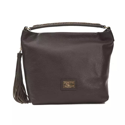 Sac à bandoulière en cuir marron chic