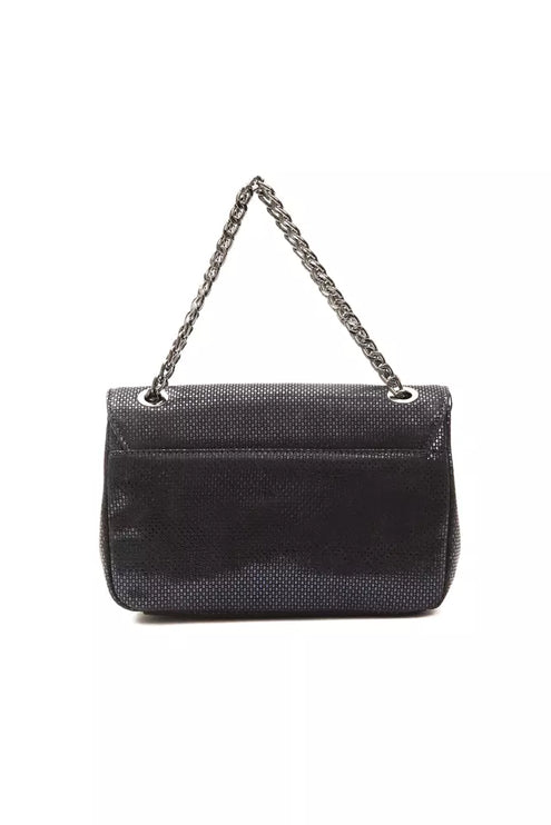 Elegante Crossbody de piel azul