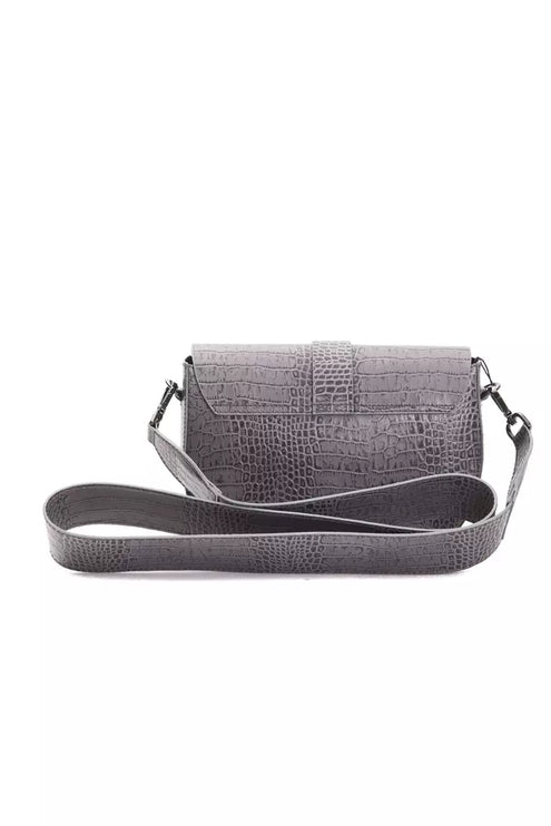 Élégant sac à bandoulière en cuir à imprimé crocodile