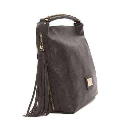 Sac à bandoulière en cuir marron chic