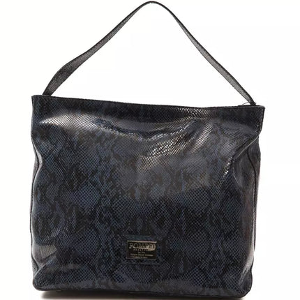 Elegant Blue Python Print en cuir Sac à bandoulière