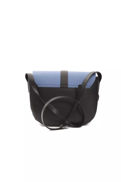 Bolso cruzado de piel azul chic