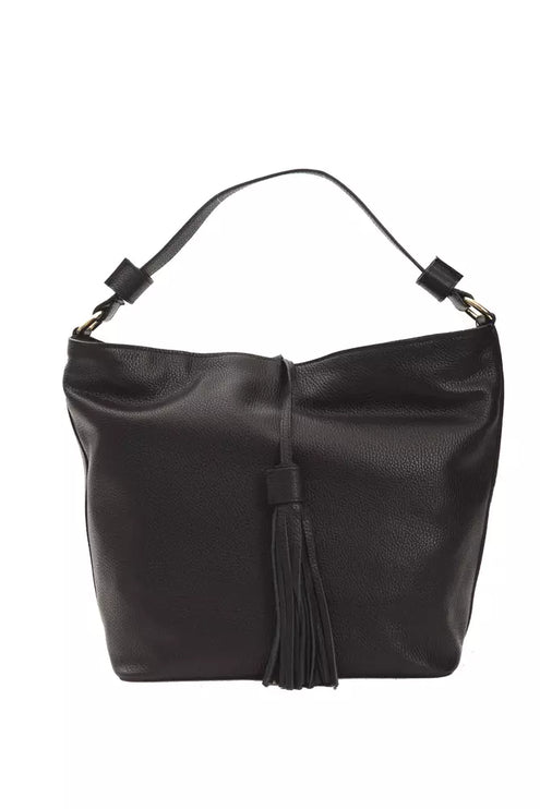 Sac à bandoulière en cuir élégant en noir intemporel