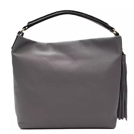 Sac d'épaule en cuir gris chic