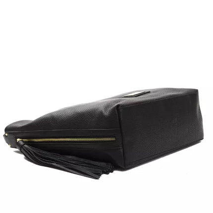 Élégant sac à bandoulière en cuir noir