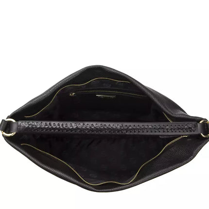 Élégant sac à bandoulière en cuir noir