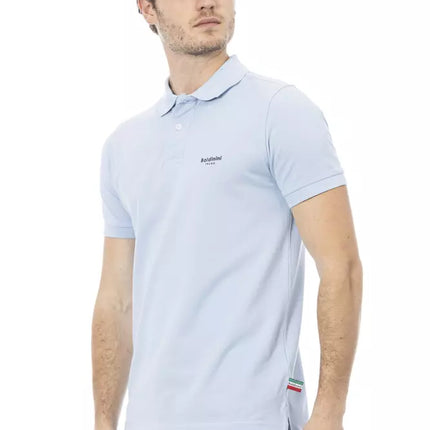 Polo en coton bleu clair élégant