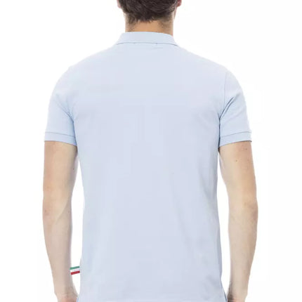 Polo en coton bleu clair élégant