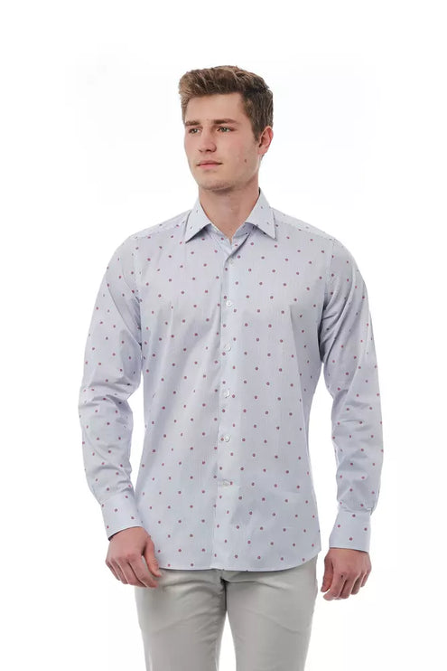 Elegant multicolor regelmatig fit Italiaans kraagshirt