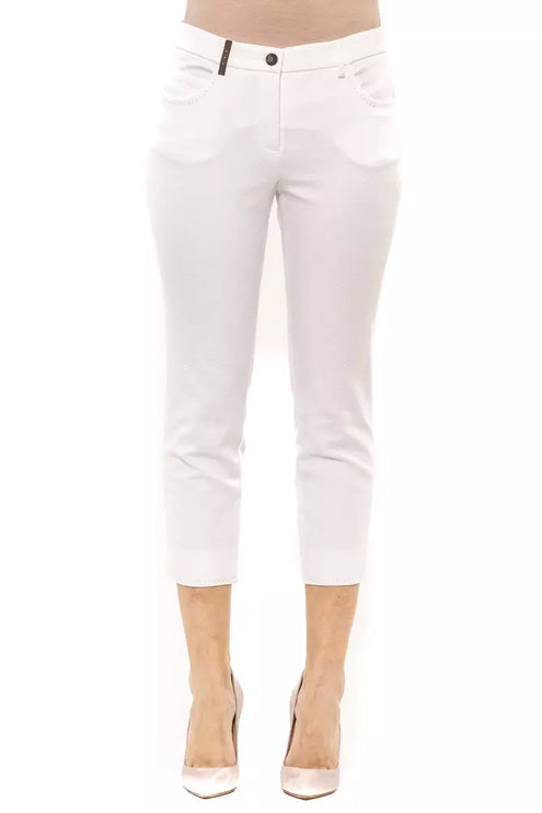 Pantalon de cheville chic et en blanc en blanc