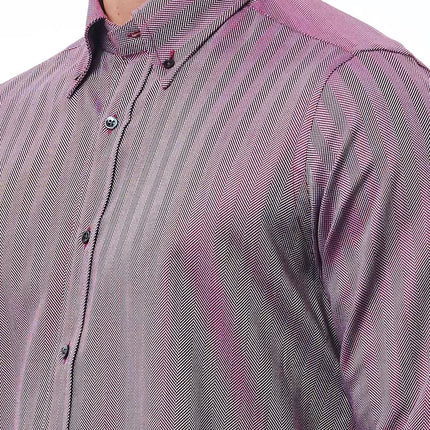 Elegant Bourgondy button-down shirt