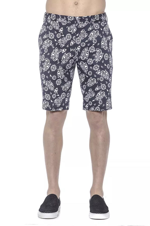 Elegante blauwe Bermuda -shorts voor mannen