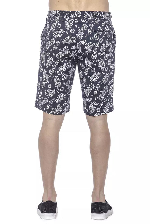 Elegante blauwe Bermuda -shorts voor mannen