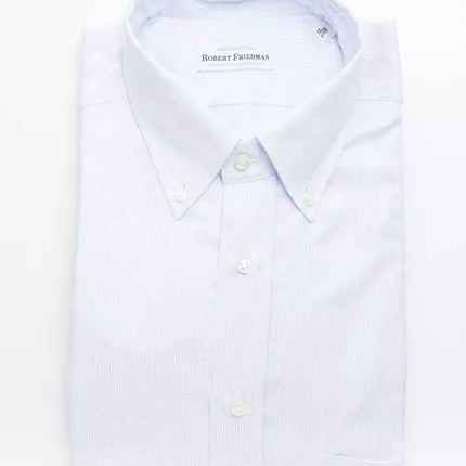 Elegant lichtblauw katoenen shirt