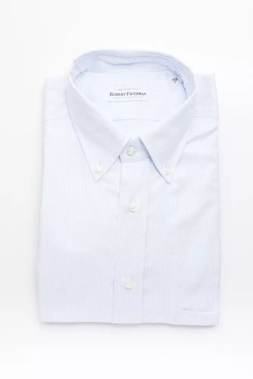 Elegant lichtblauw katoenen shirt