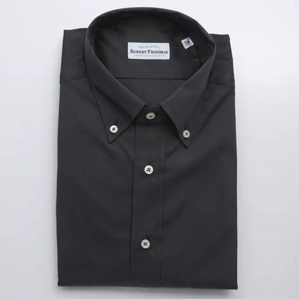 Elegant grijs button-down shirt voor mannen