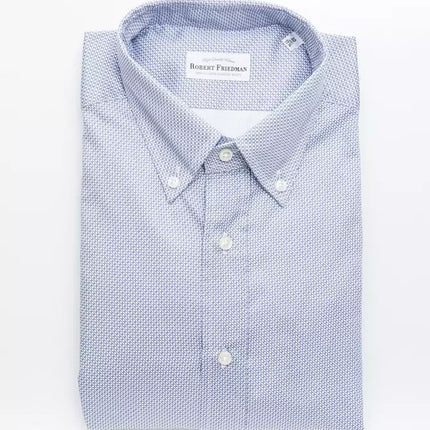 Elegant lichtblauw katoenen shirt