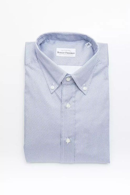 Elegant lichtblauw katoenen shirt