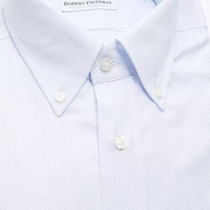 Elegant lichtblauw katoenen shirt