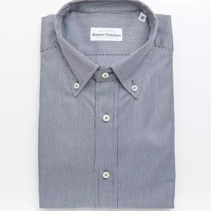 Elegant blauw katoenen button-down shirt