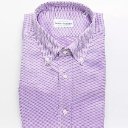 Elegant roze katoenen button-down shirt