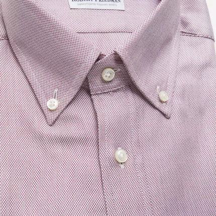 Elegant rood katoenen button-down shirt