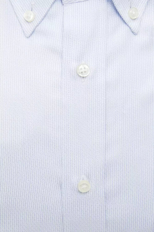 Elegant lichtblauw katoenen shirt