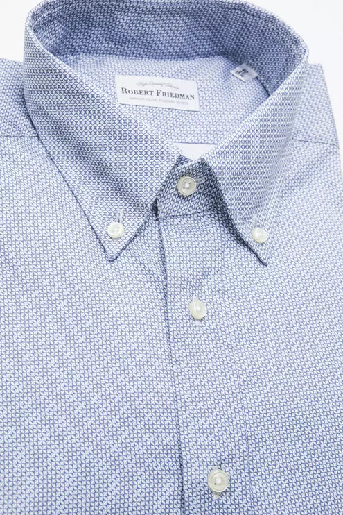 Elegant lichtblauw katoenen shirt