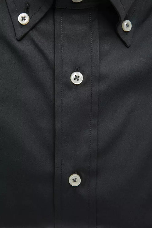 Elegant grijs button-down shirt voor mannen