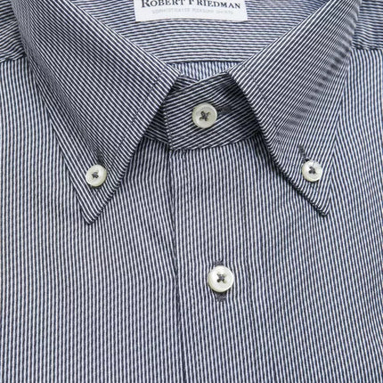 Elegant blauw katoenen button-down shirt