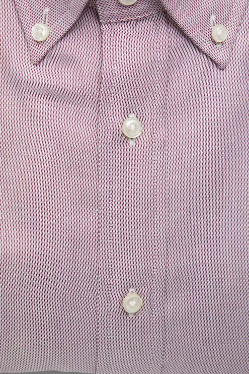 Elegant rood katoenen button-down shirt